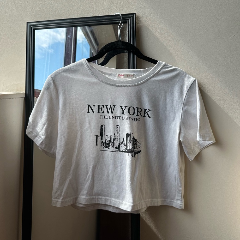 White Cropped Shirt